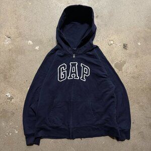 Y2k Gap Black zip up hoodie size Medium